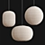 Minimalist Paper Shade Pendant Lights 3D model small image 2