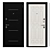 Stylish Milo Metal Entry Door 3D model small image 2