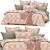 Harlem Check Pillowcases in Salmon 3D model small image 1
