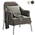 Elegant Daniella Accent Armchair 3D model small image 2