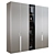 Luxury Leather Wardrobe with Shelf 3D model small image 1