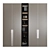 Luxury Leather Wardrobe with Shelf 3D model small image 2