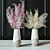 Elegant Astilbe Flower Set Bouquet 3D model small image 3
