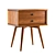 Modern Solid Wood Nightstand. Render Ready. 3D model small image 1