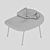 Luna Rx Style Ottoman 3D model small image 3