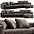 Modern Verzelloni Holden Corner Sofa 3D model small image 1