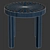 Two-Tone Straw Marquetry Table 3D model small image 2