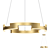 Glowing Brass Ring LED Chandelier 3D model small image 1
