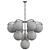 Sleek Satin Brass Chandelier Fixture 3D model small image 2