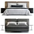 Modern Bed Model with Options 3D model small image 3