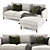 Contemporary Lomeo Corner Sofa 3D model small image 2