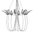 Sleek Pipe Art Chandelier 3D model small image 2