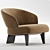 Sleek REEVES Armchair Minotti Design 3D model small image 4