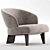 Sleek REEVES Armchair Minotti Design 3D model small image 6