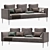 Modern Minimalist Pilotis Sofa Set 3D model small image 2