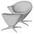 Compact Plateau Lounge Chair 3D model small image 7