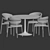 Luxury Marble Dining Set 183 3D model small image 4