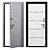 Graphite White Entry Door, Metal 3D model small image 1