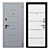 Graphite White Entry Door, Metal 3D model small image 3