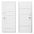 Graphite White Entry Door, Metal 3D model small image 5