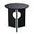 Sculptural Black Side Table 3D model small image 1