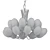 Ethereal Blossom Glow Chandelier 3D model small image 2