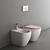 Ceramic Wall Hung Bidet WC 3D model small image 5