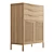 Boho Cane Door Tall Dresser 3D model small image 3