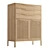 Boho Cane Door Tall Dresser 3D model small image 5