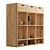 Teak & Pink Terrazzo Bookcase 3D model small image 4