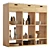 Teak & Pink Terrazzo Bookcase 3D model small image 5