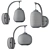 Lampion Wall Sconce Set: Sizes 3D model small image 2