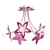 Pink Flowers Pendant Light Fixture 3D model small image 1