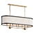 Modern Linear Chandelier, Heddle Eight 3D model small image 1