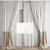 Polygonal Curtain Model with Textures 3D model small image 1