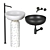 JOLIE Artceram Washbasin Set 3D model small image 3
