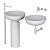 JOLIE Artceram Washbasin Set 3D model small image 4