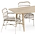 Modern Outdoor Dining Set: Lucy Chairs & BM1160 Table 3D model small image 2