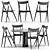 Modern Arflex Dining Set Ensemble 3D model small image 1