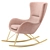 Elegant Velvet Rocking Chair Scamby 3D model small image 5