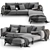 Modern Bodema MILANO Corner Sofa 3D model small image 1