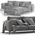 Modern Bodema MILANO Corner Sofa 3D model small image 7