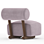 Elegant Navagio Occasional Chair 3D model small image 5