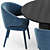 Luxury Eichholtz Cardinale Dining Set 3D model small image 2