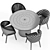 Luxury Eichholtz Cardinale Dining Set 3D model small image 3