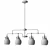 Sleek 4-Light Linear Pendant 3D model small image 3