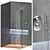 Black Shower Box - Sleek Design 3D model small image 1