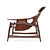 Vintage Brazilian Rocking Chair 3D model small image 2