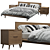 Asher Bed with Nightstands Set 3D model small image 2