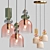 - Modern Metal Glass Pendant Combo 3D model small image 1